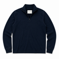 Sort sweatshirt fra Fabricobe med quarter-zip krave, perfekt til afslappet stil og komfort.